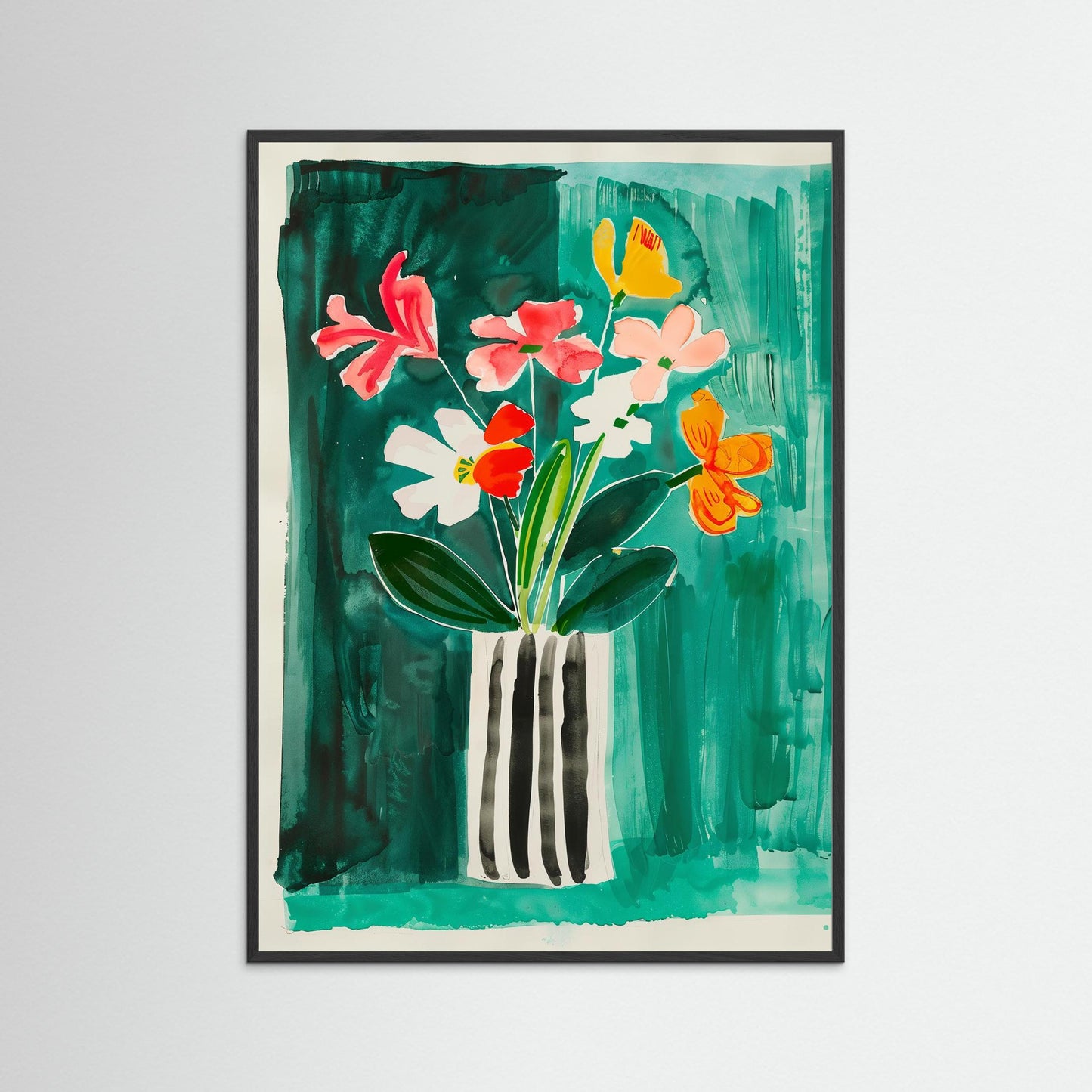 Colorful Flowers in Vase
