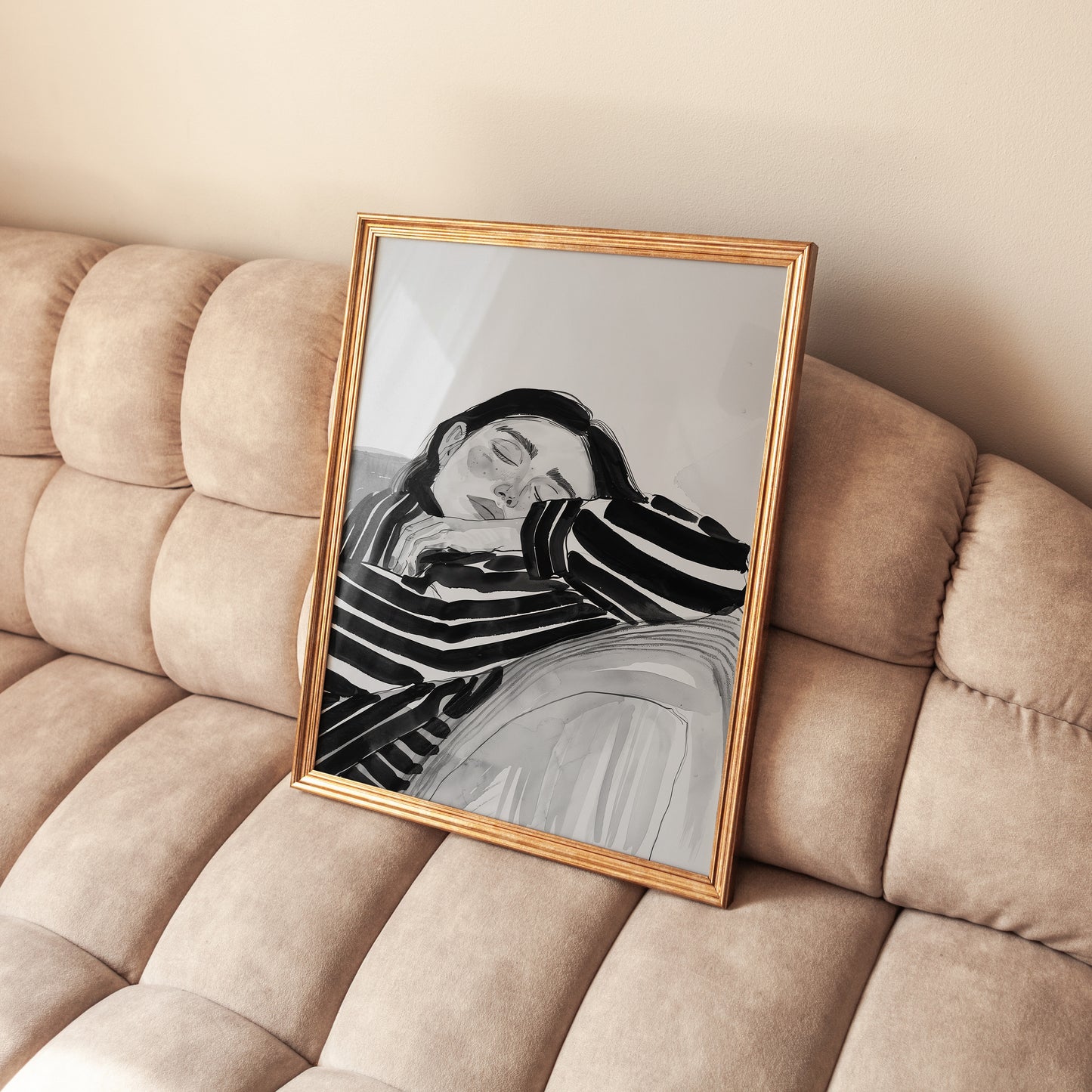 Calm Moment on Couch