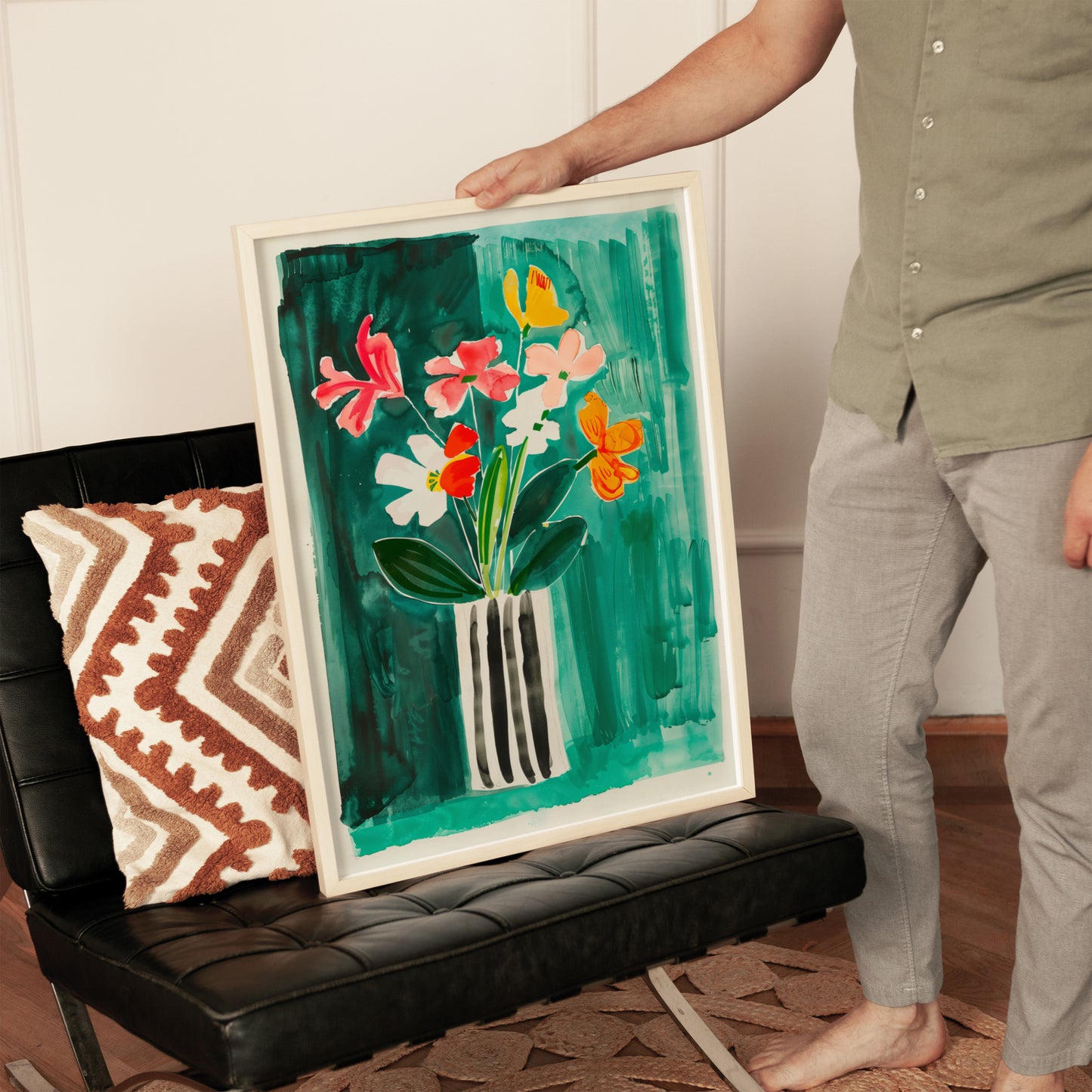 Colorful Flowers in Vase