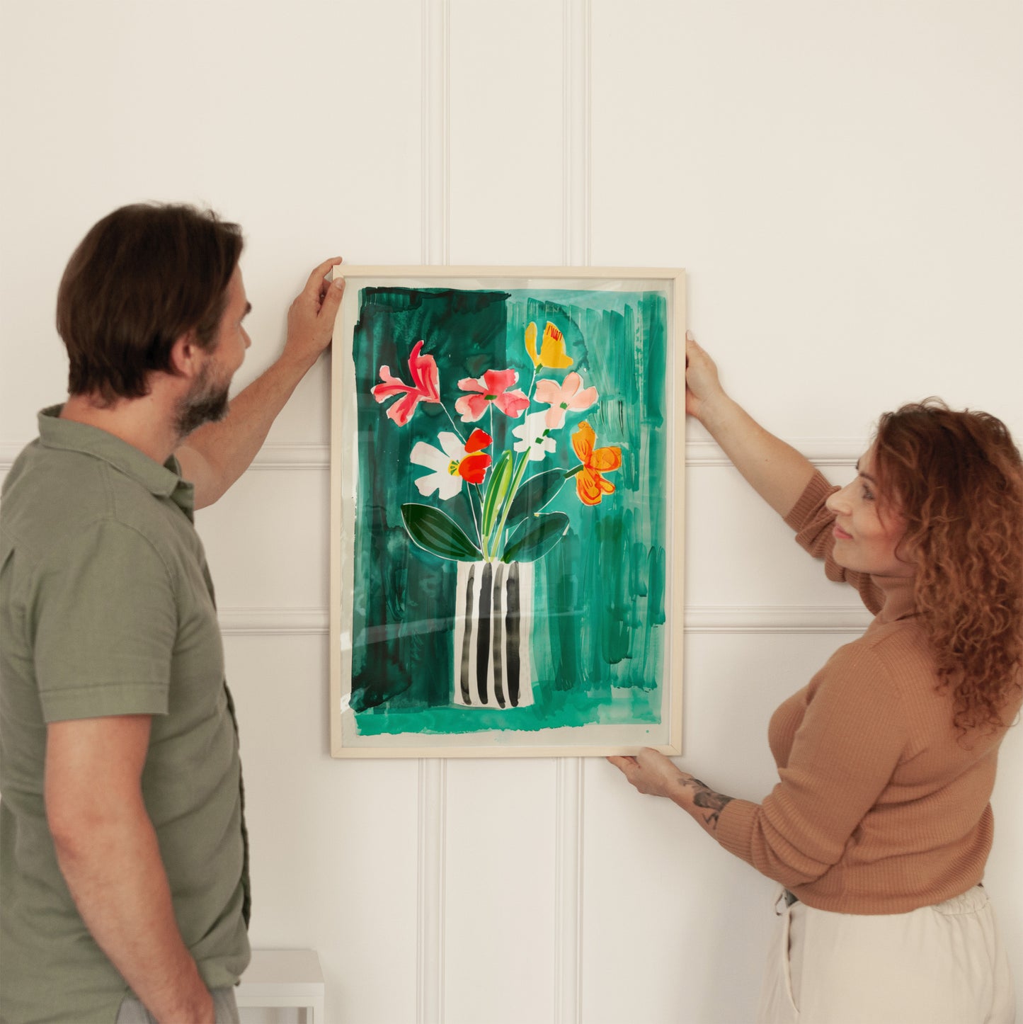 Colorful Flowers in Vase