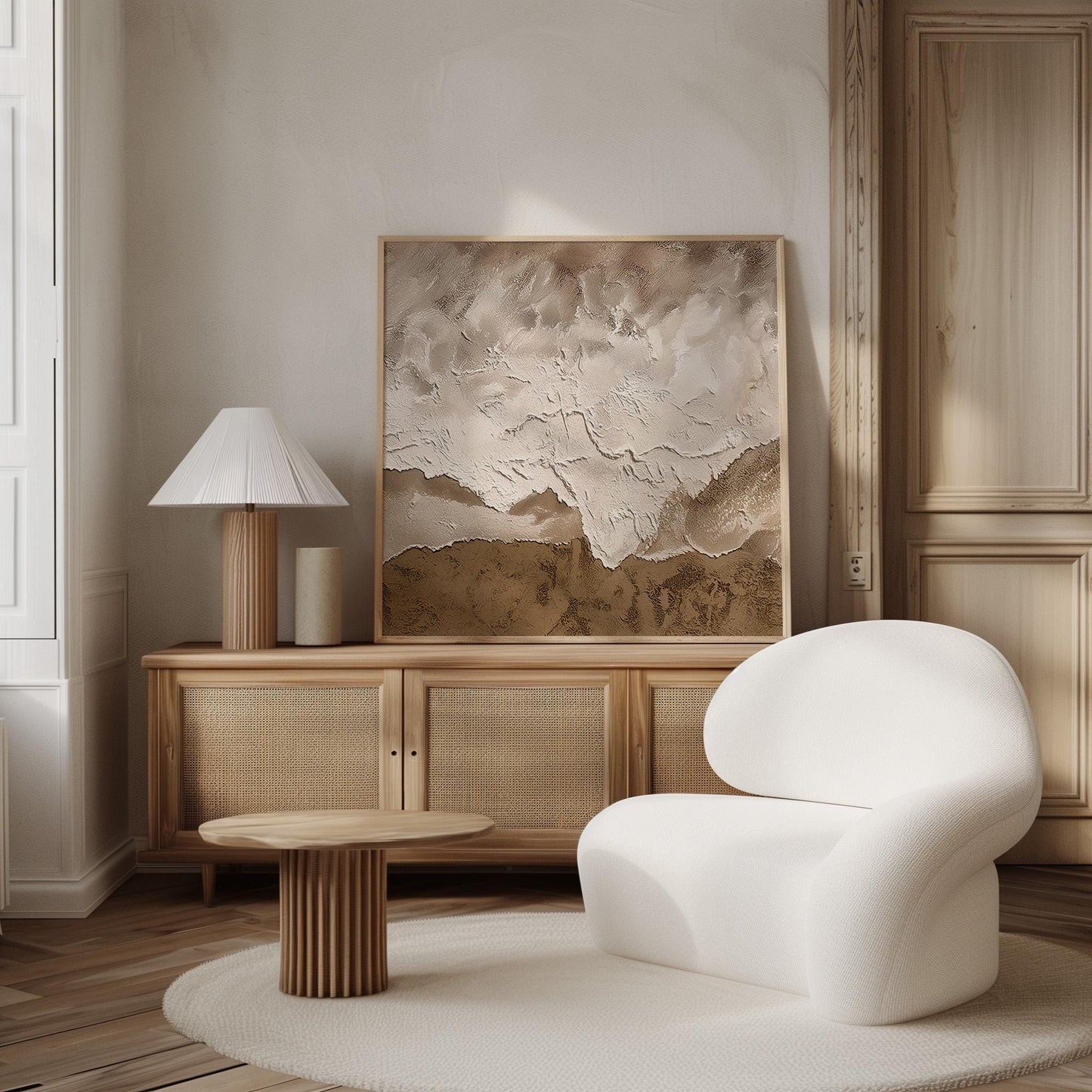 Neutral Canvas Art - Beige Wall Art with Earth Tone Decor | Premium Matte Canvas