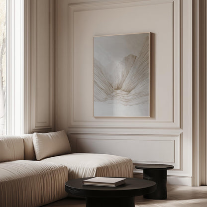 Neutral Abstract Mountain Canvas Print Modern Minimalist Wall Art for Bedroom or Living Room Decor