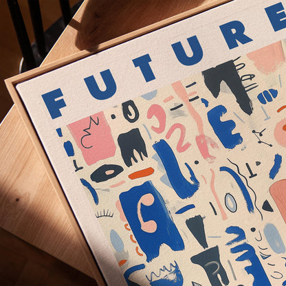 Past Present Future Canvas Wall Art Set of 3 Modern Abstract Posters Timeless Decor Inspirational Gift for Living Room or Office