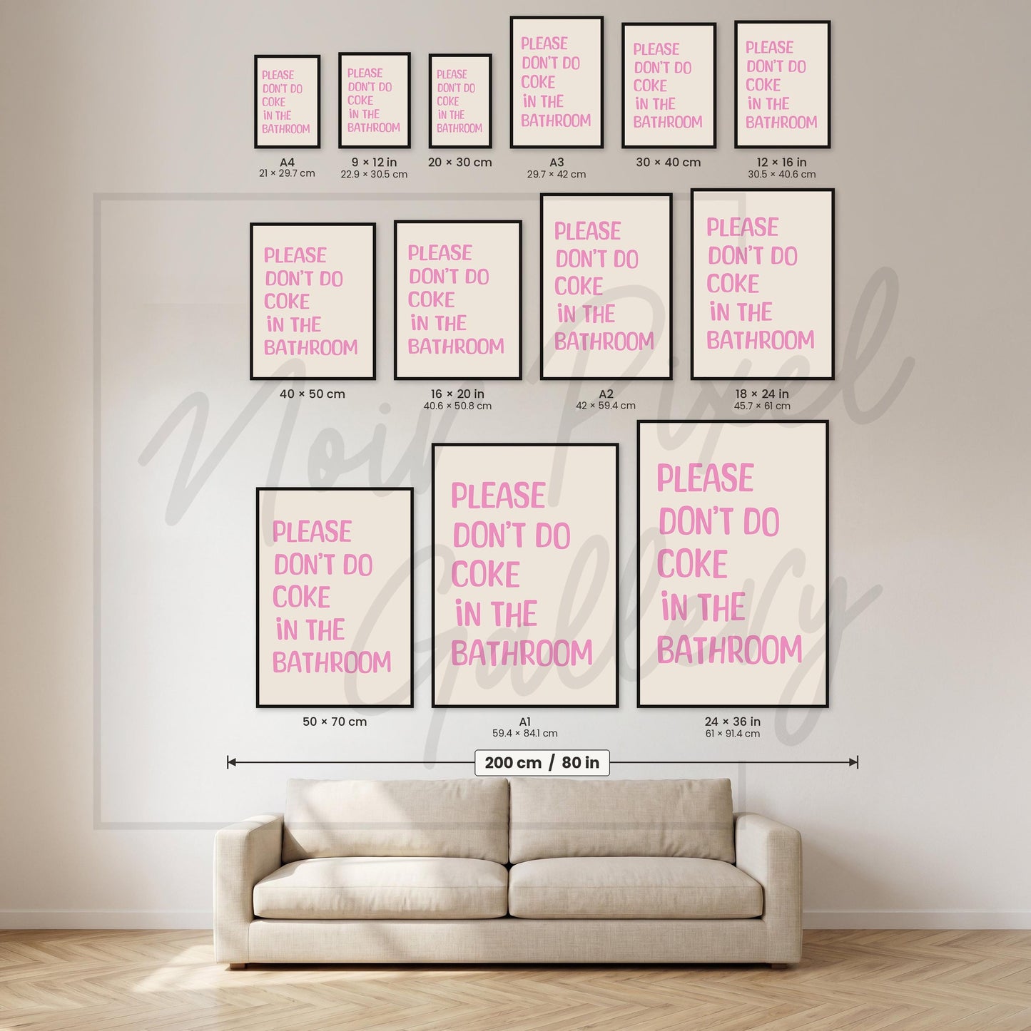 Funny Bathroom Print - Pink Typography Poster | Toilet Humor Decor Art
