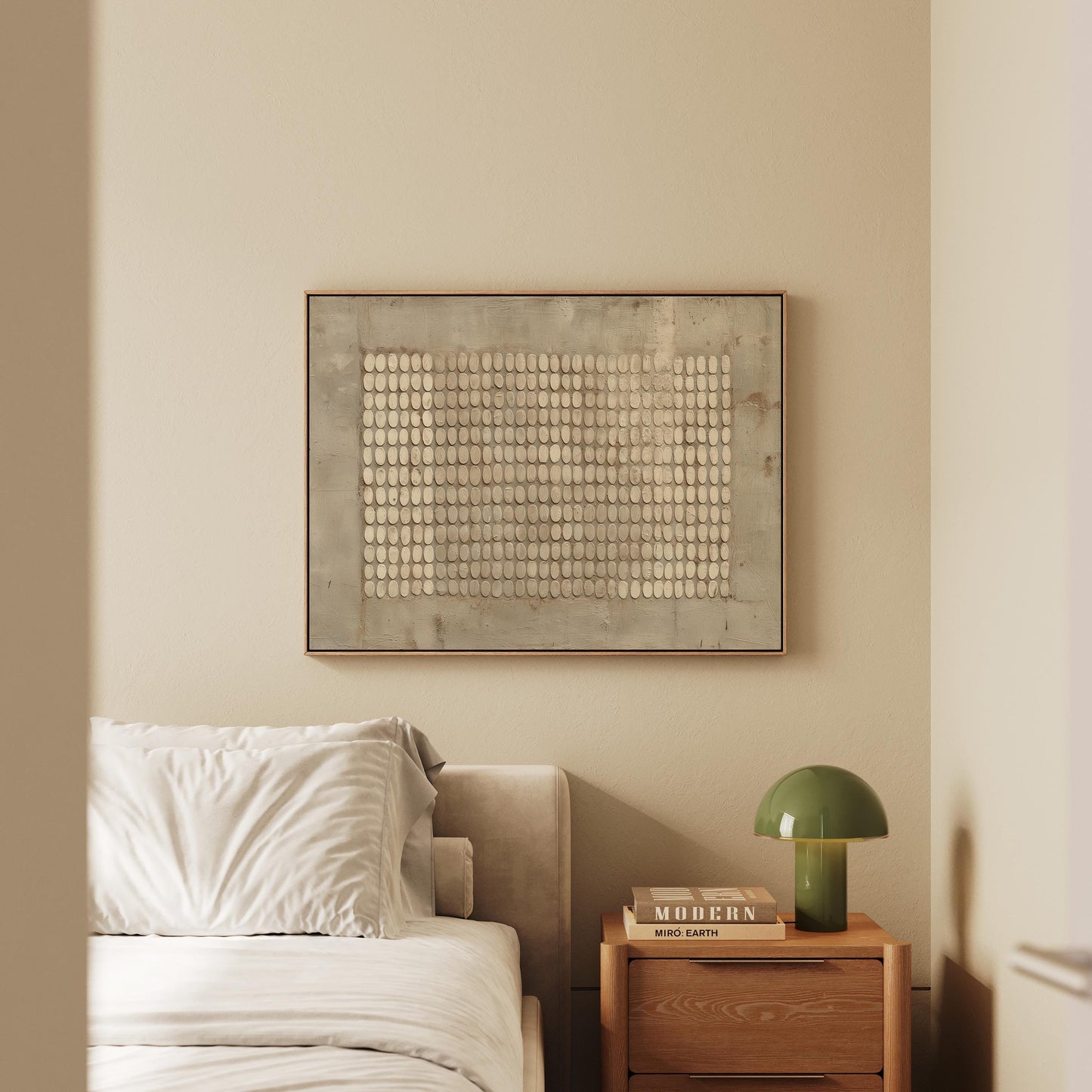Textured Neutral Abstract Giclée Canvas Print Modern Minimal Wall Art for Living Room or Bedroom Decor