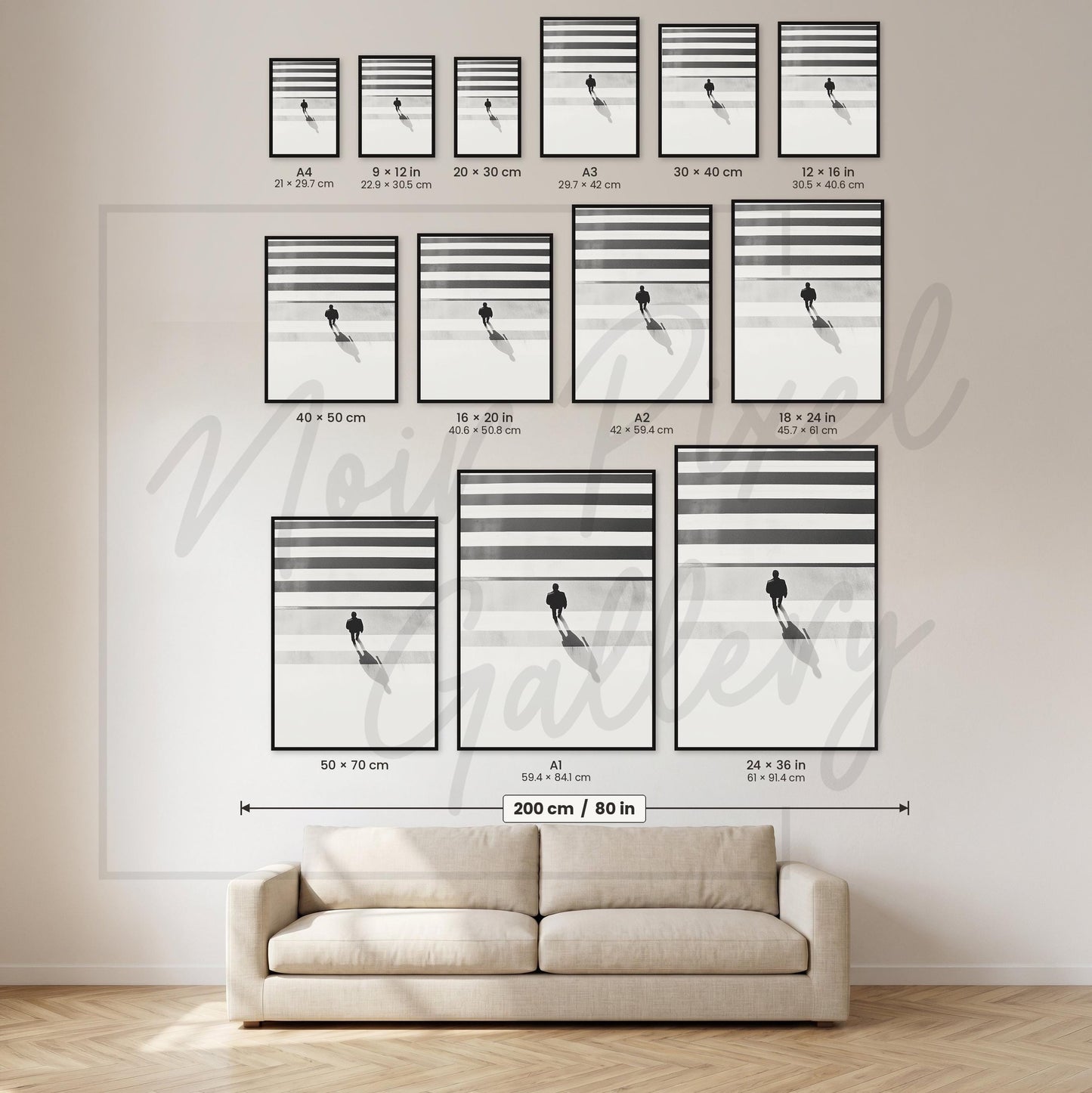 Minimalist Silhouette Poster – Black and White Art Print | Abstract Wall Decor