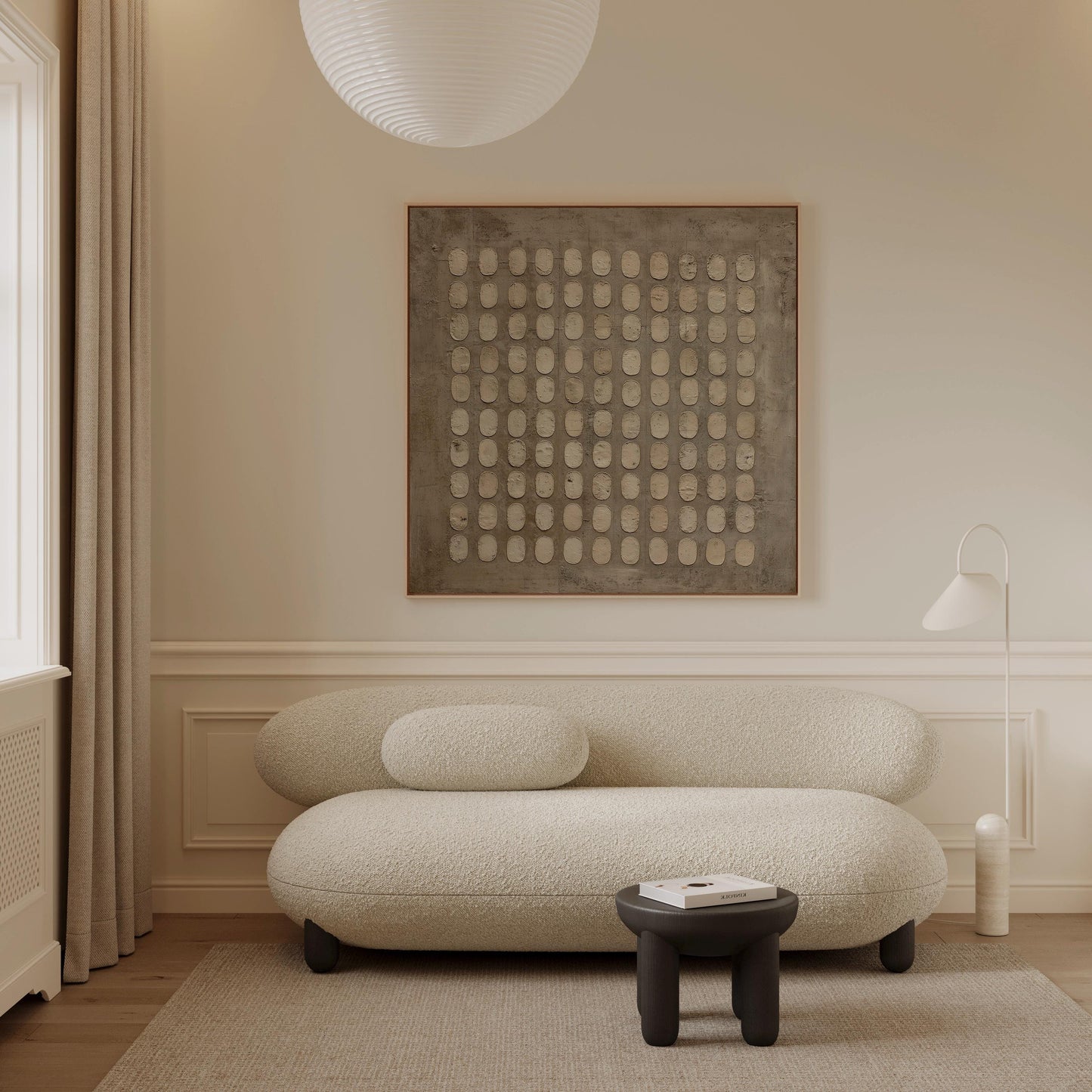 Geometric Canvas Art - Minimalist Wall Decor | Earth Tone Artwork, Framed or Unframed