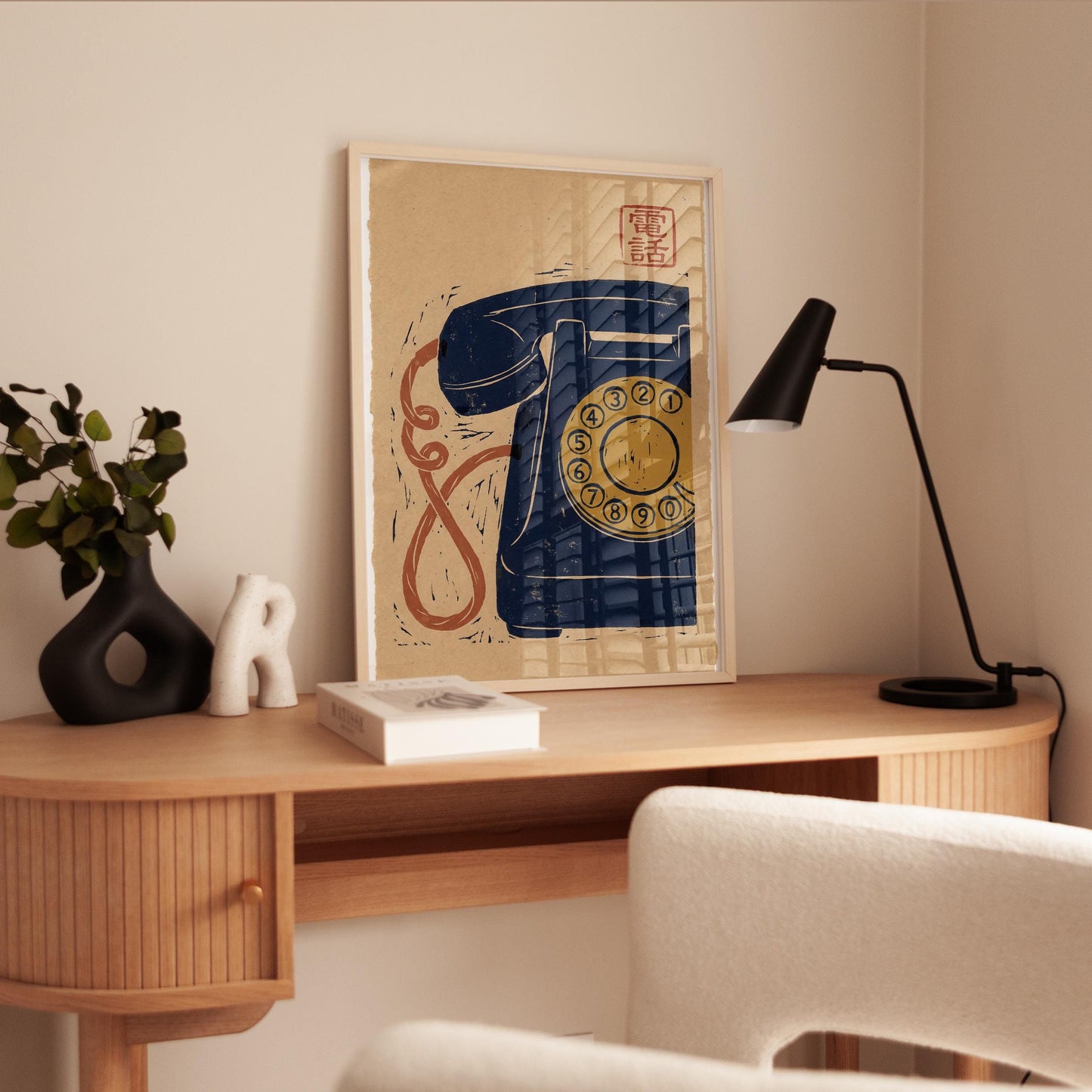 Retro Rotary Telephone Print – Vintage Telephone Art on Archival Fine Art Paper