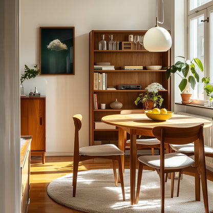 Emerald Green Wall Art - Abstract Minimalist Home Decor | Framed Floating Wood Print