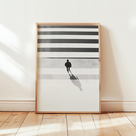 Minimalist Silhouette Poster – Black and White Art Print | Abstract Wall Decor