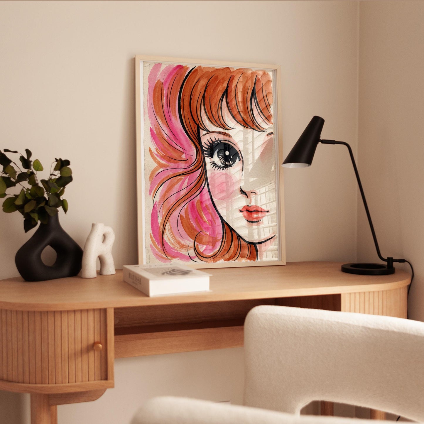 60s Retro Wall Art – Vintage Fashion Print Featuring Pop Art Girl Poster