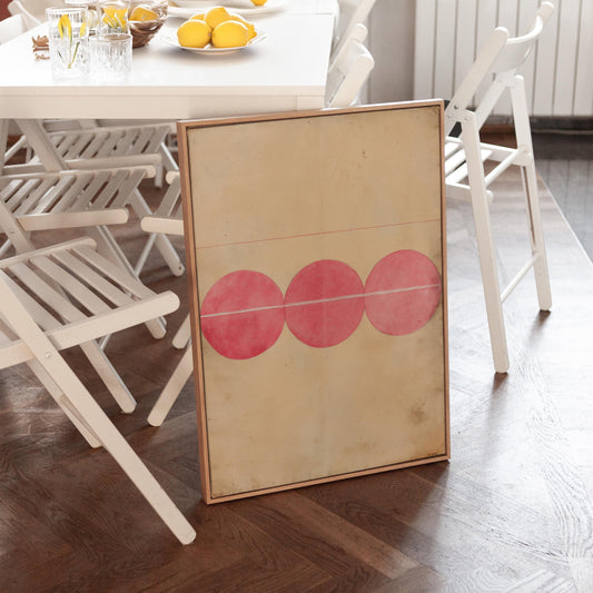 Pink Circle Balance Abstract Wall Art