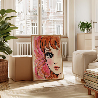 60s Retro Wall Art – Vintage Fashion Print Featuring Pop Art Girl Poster