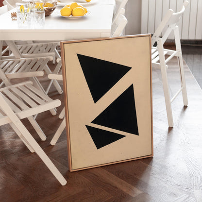Black Triangle Abstract Geometric Wall Art