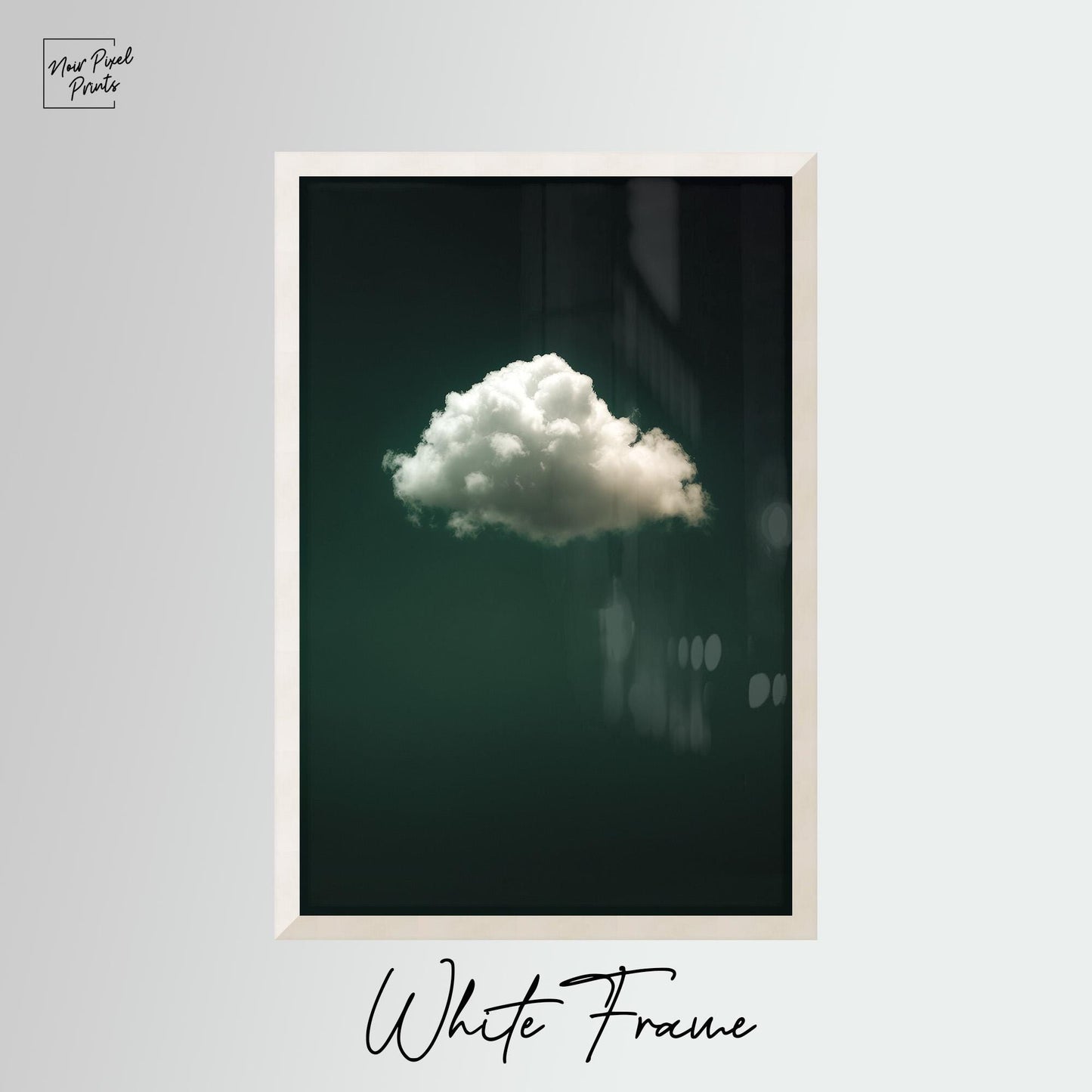 Emerald Green Wall Art - Abstract Minimalist Home Decor | Framed Floating Wood Print