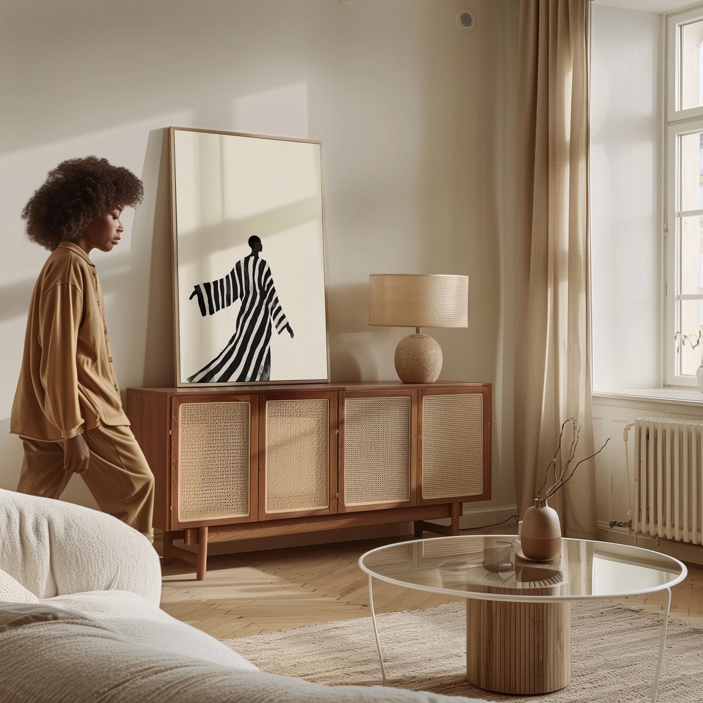 Black and White Canvas | Modern Canvas Prints Set of 2 | Abstract Figurative Art