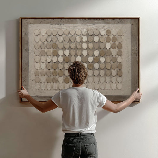 Canvas Wall Art – Minimalist Wabi-Sabi Design | Floating Wood Frame Option