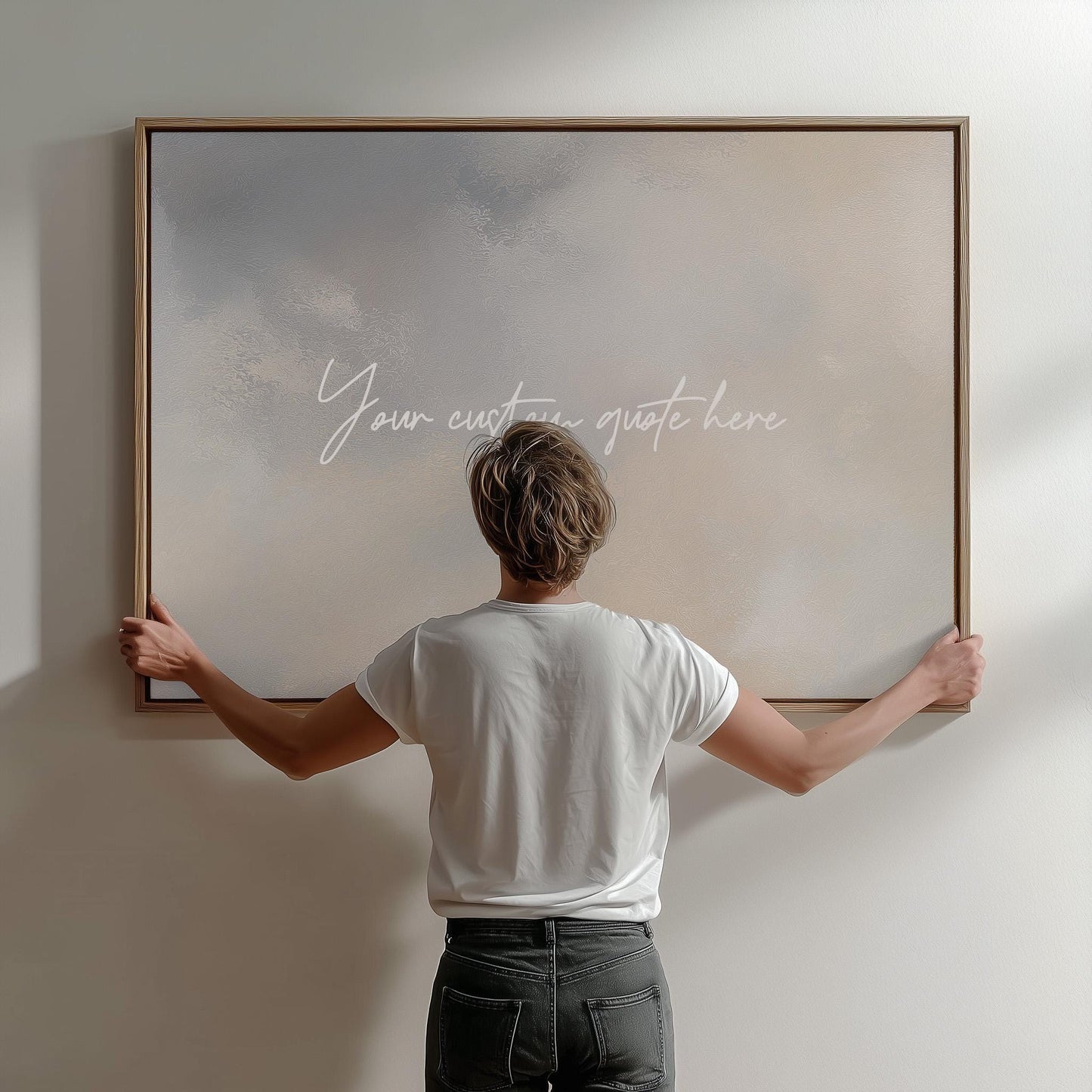 Custom Quote Canvas - Personalized Wall Art | Floating Wood Frame | Premium Matte Cotton Print