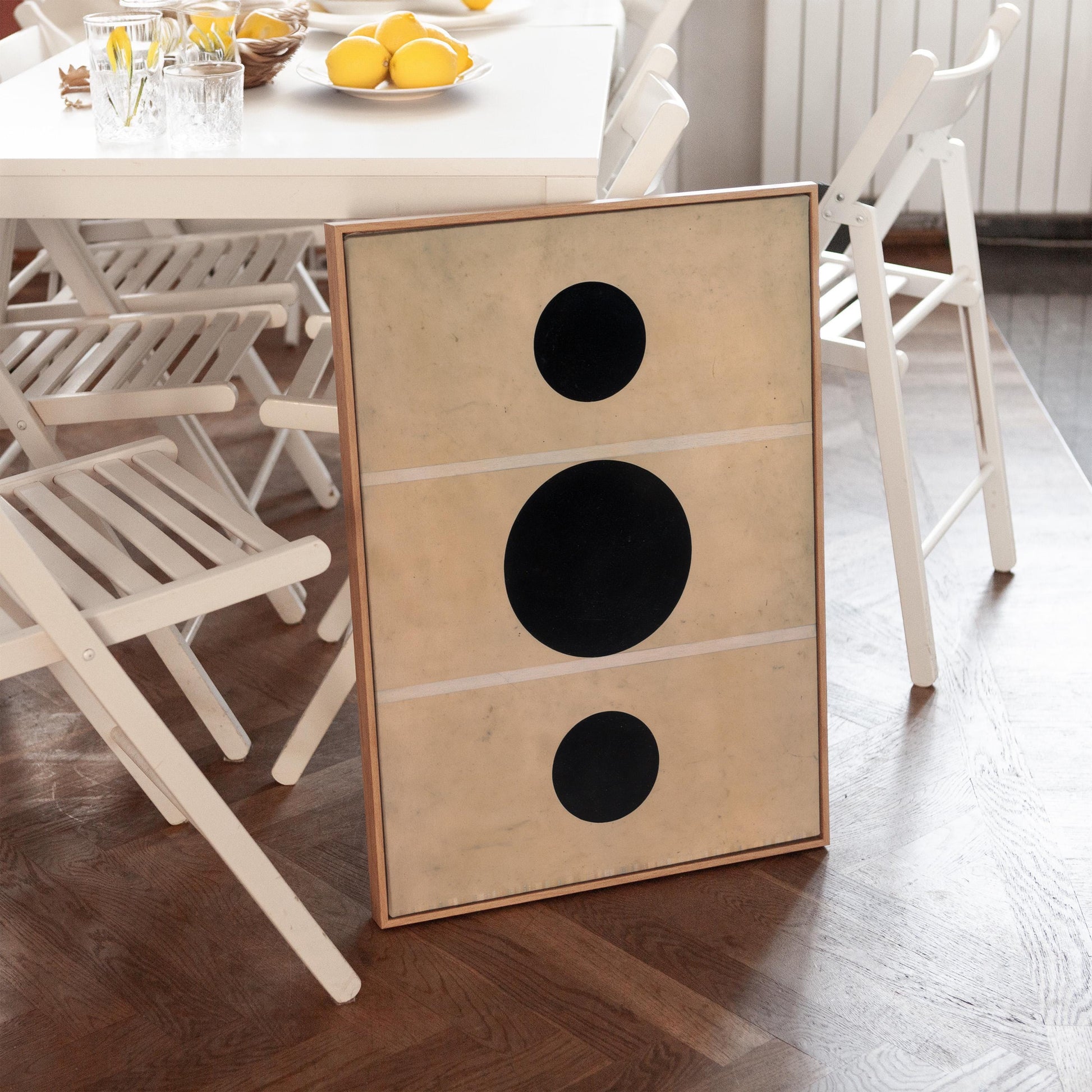 Abstract Black Circle Wall Art for Living Room or Office Minimalist Geometric Print Scandinavian Style Gift for Design Lovers