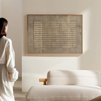 Textured Neutral Abstract Giclée Canvas Print Modern Minimal Wall Art for Living Room or Bedroom Decor