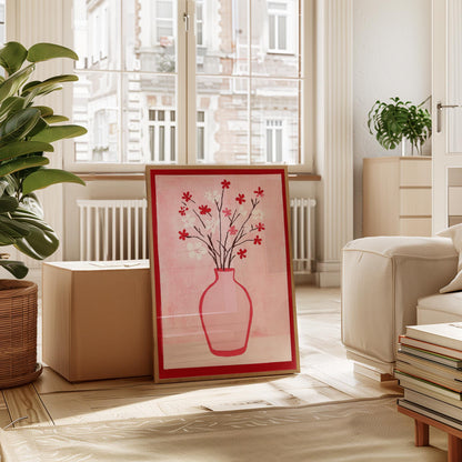 Cherry Blossom Print - Soft Pink Floral Poster | Modern Botanical Wall Art