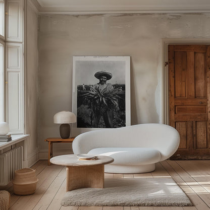 Vintage Black and White Photography Print Farmer with Carrots Rustic Farmhouse Wall Art Large Canvas for Kitchen or Dining Room