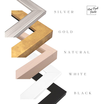 Pink Cheetah Wall Art – Emerald Green Print | Maximalist Canvas With Natural Wood Frame