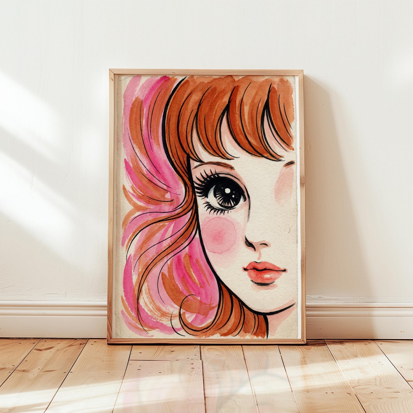60s Retro Wall Art – Vintage Fashion Print Featuring Pop Art Girl Poster