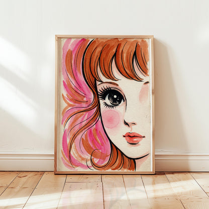 60s Retro Wall Art – Vintage Fashion Print Featuring Pop Art Girl Poster