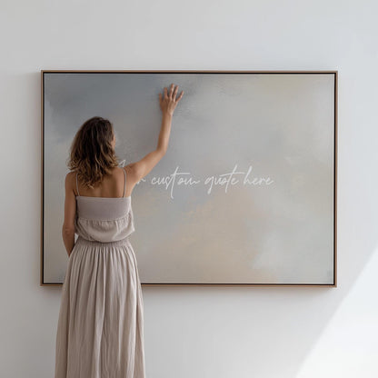 Custom Quote Canvas - Personalized Wall Art | Floating Wood Frame | Premium Matte Cotton Print
