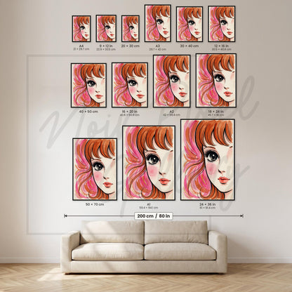 60s Retro Wall Art – Vintage Fashion Print Featuring Pop Art Girl Poster
