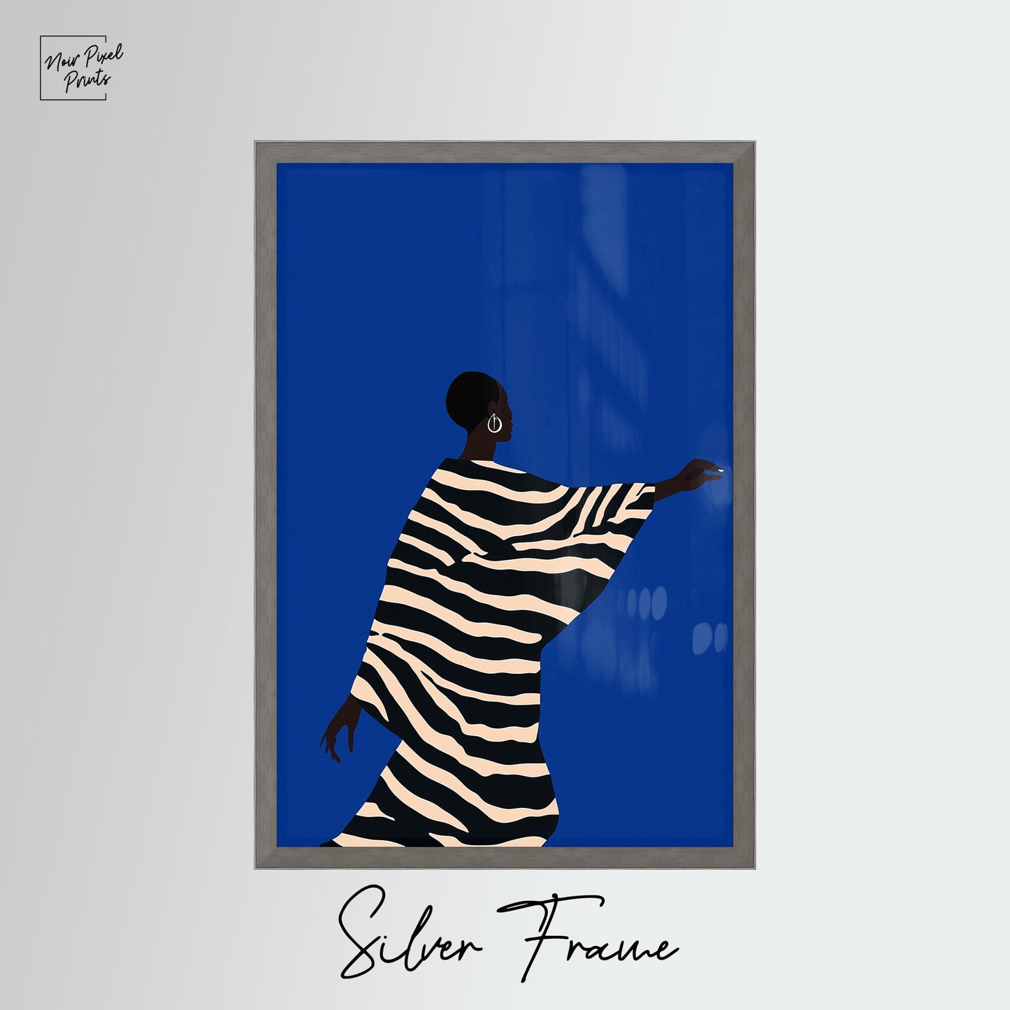 Electric Blue Abstract Art - Figurative Wall Art on Premium Matte Canvas | Gallery Style Decor