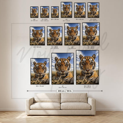 Tiger Art Print – Majestic Wildlife Wall Decor | Safari Home Decor Poster