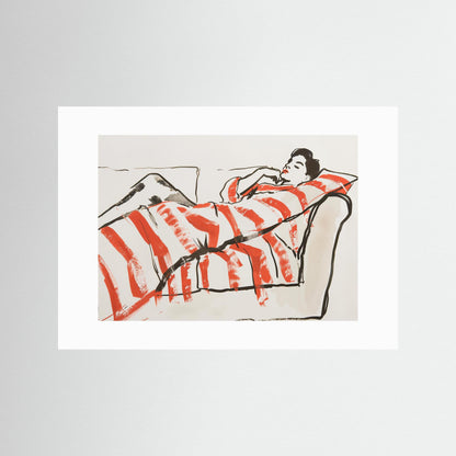 Nap time in red stripes