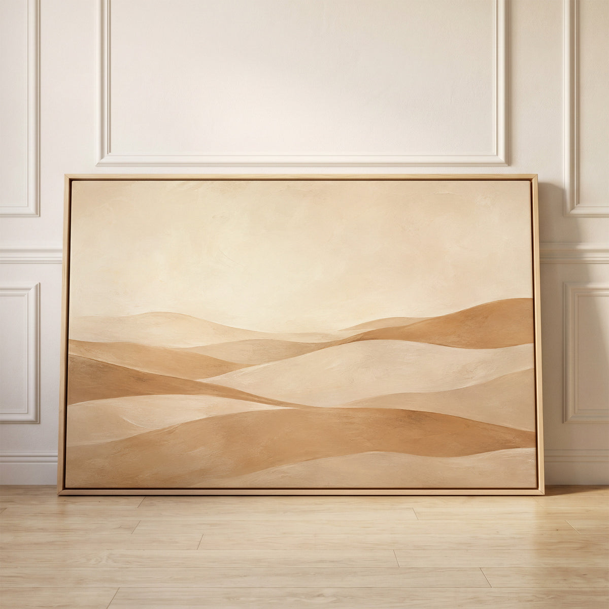 Layers of rolling sand hills receding under a high pale sky, canvas wall art