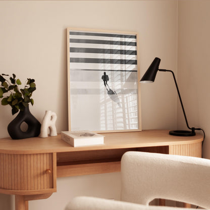 Minimalist Silhouette Poster – Black and White Art Print | Abstract Wall Decor