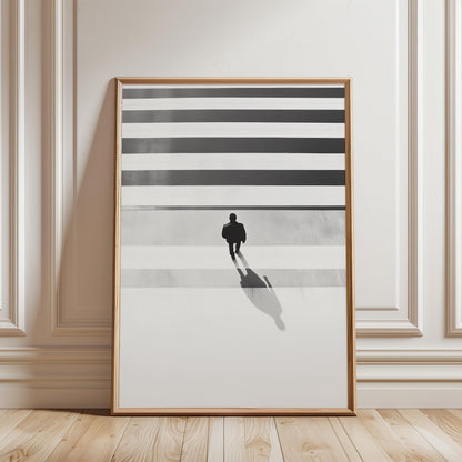 Minimalist Silhouette Poster – Black and White Art Print | Abstract Wall Decor