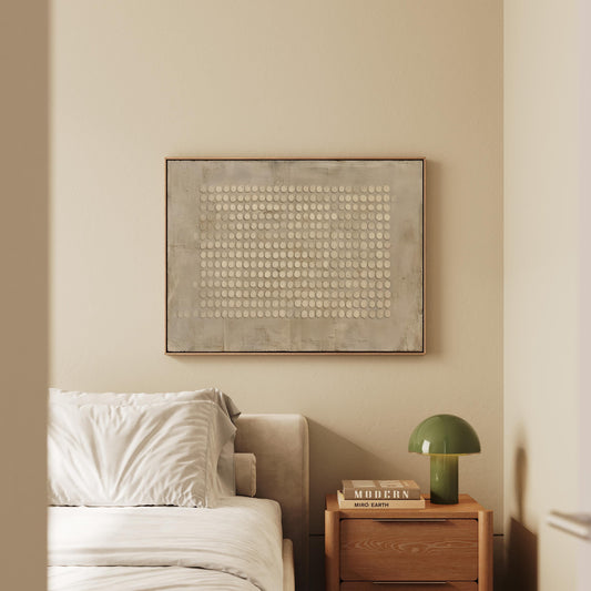 Dot Grid Canvas Art - Minimalist Wall Art on Giclée Cotton Canvas Print