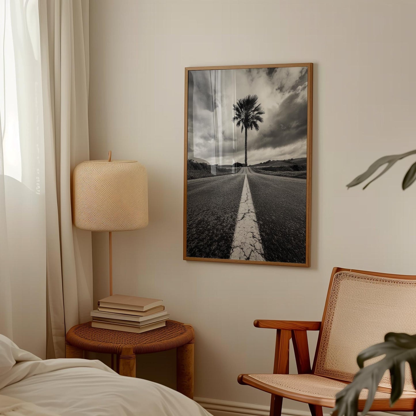Black White Palm Print – Minimalist Wall Art | Highway Photo Fine Art Giclée