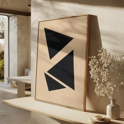 Black Triangle Abstract Geometric Wall Art