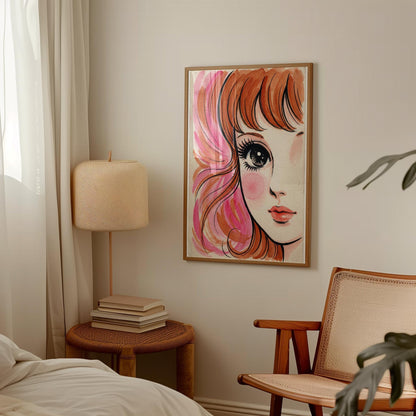 60s Retro Wall Art – Vintage Fashion Print Featuring Pop Art Girl Poster