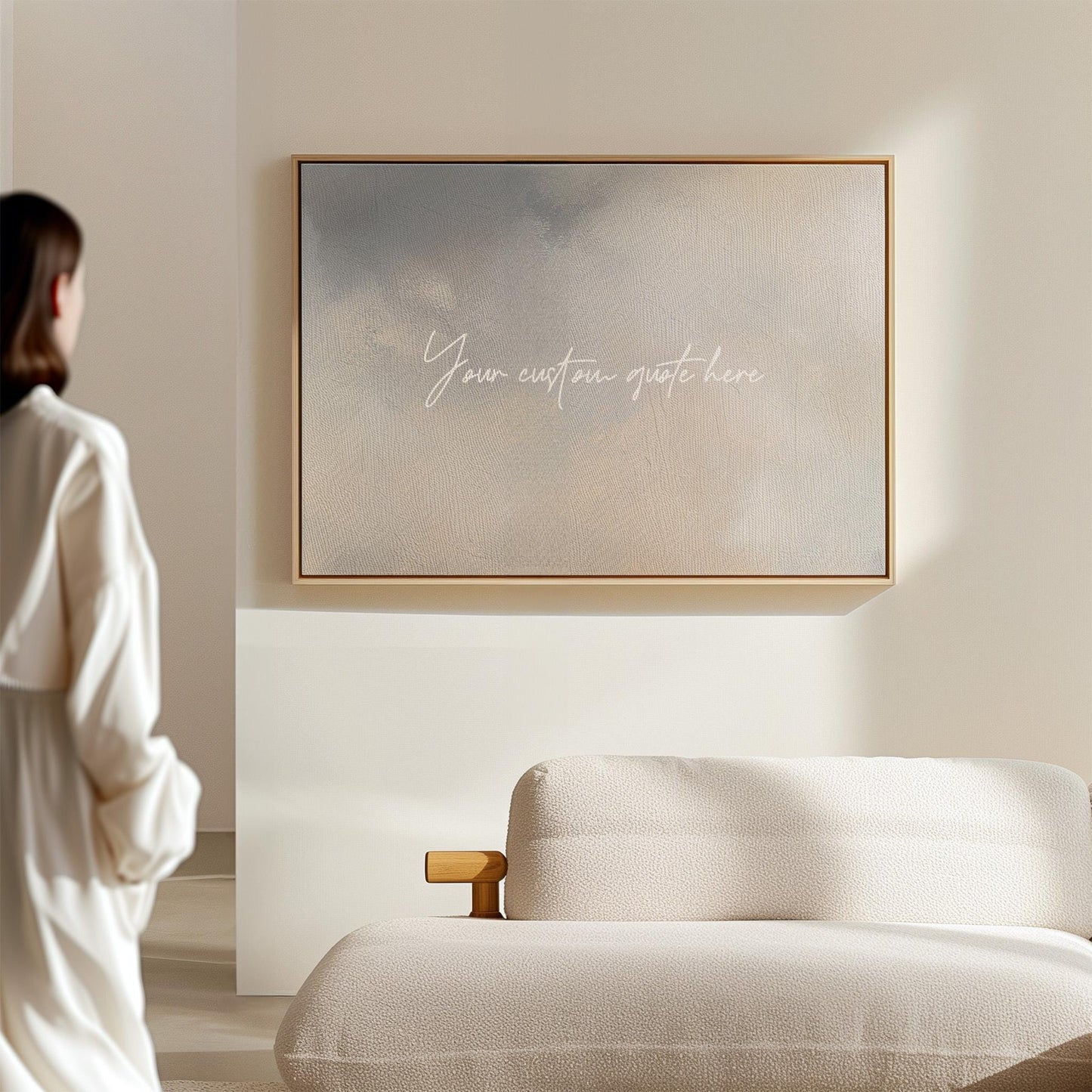 Custom Quote Canvas - Personalized Wall Art | Floating Wood Frame | Premium Matte Cotton Print
