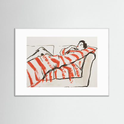 Nap time in red stripes