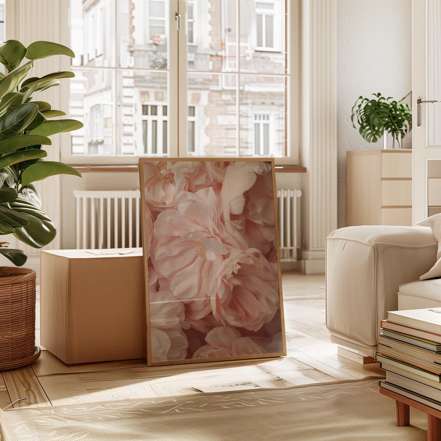 Peony Wall Art – Blush Pink Art | Soft Feminine Decor, Romantic Floral Print