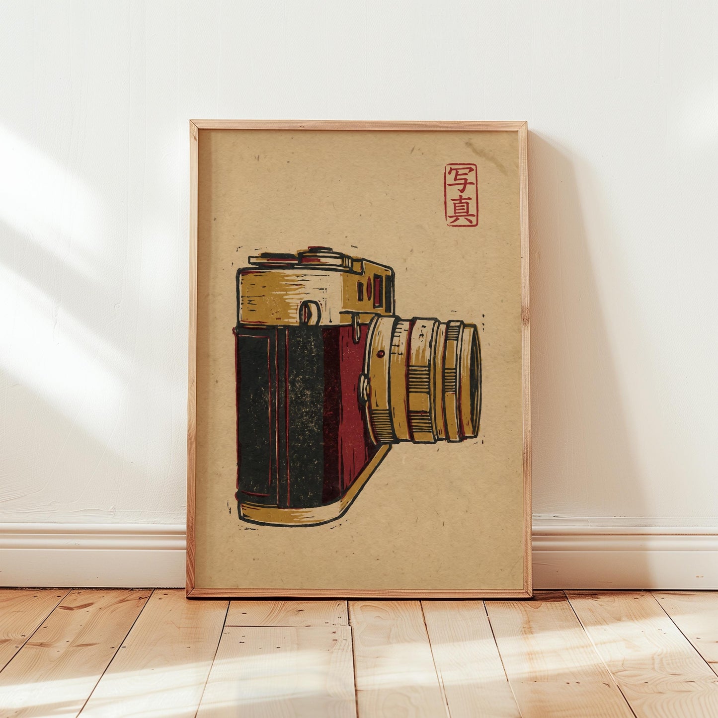 Vintage Camera Poster – Retro Photography Art on Textured Fine Art Paper