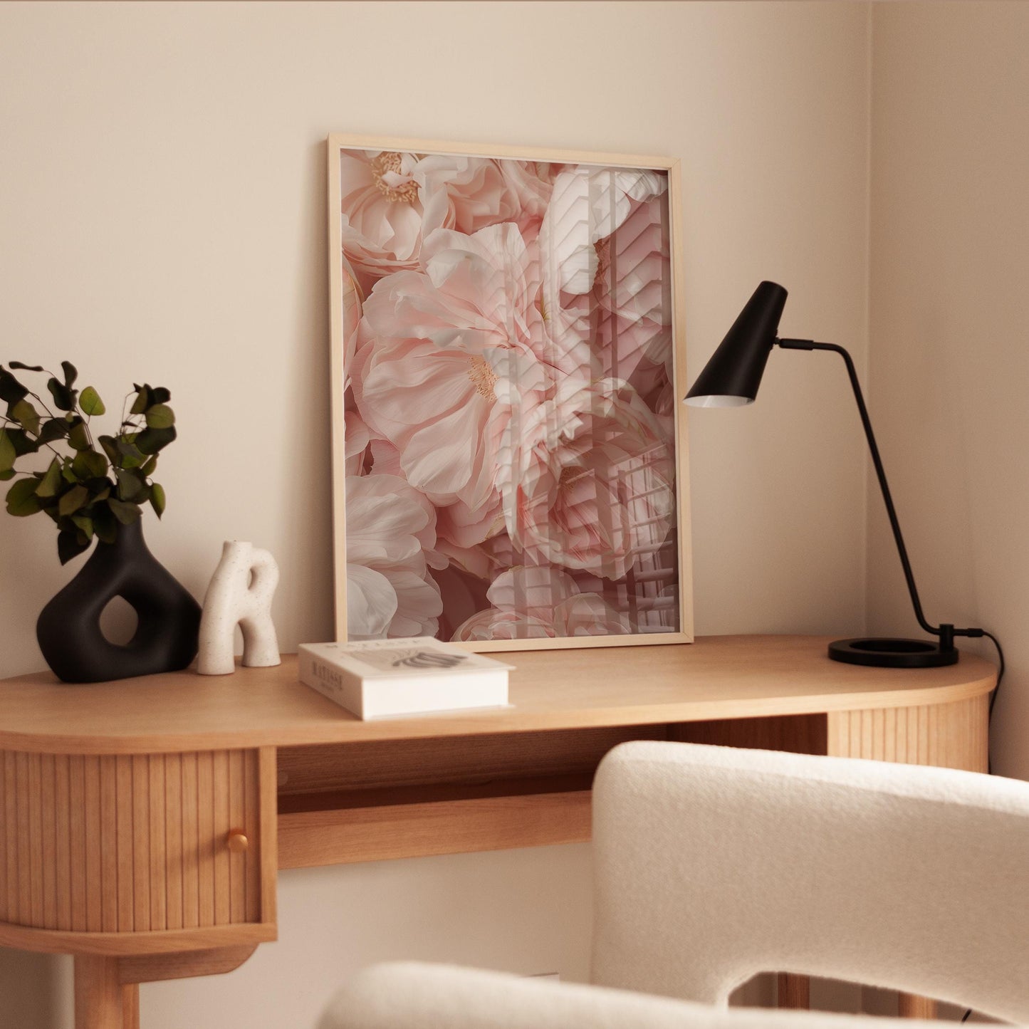 Peony Wall Art – Blush Pink Art | Soft Feminine Decor, Romantic Floral Print