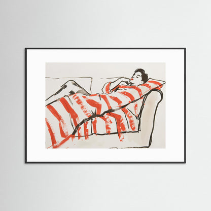 Nap time in red stripes