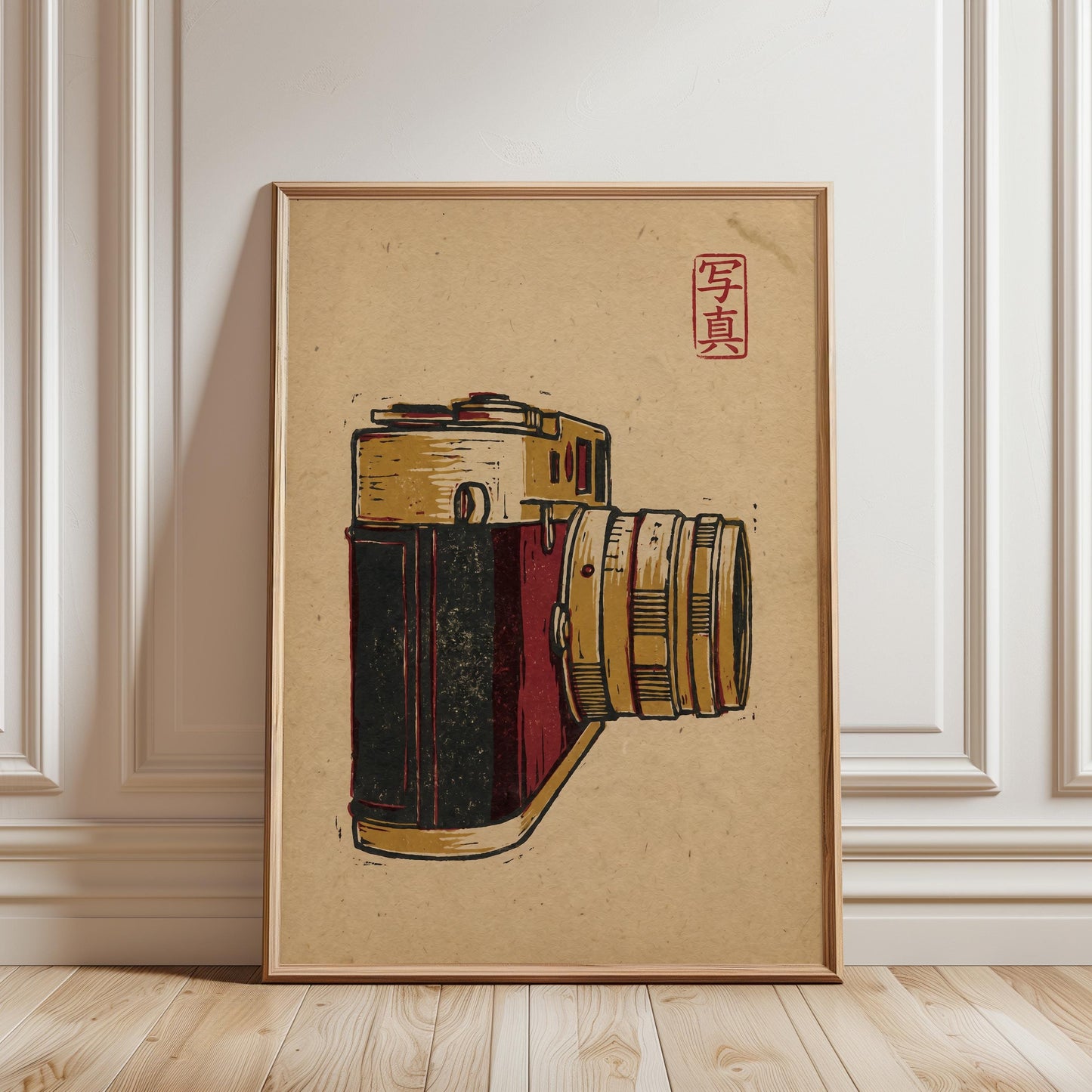 Vintage Camera Poster – Retro Photography Art on Textured Fine Art Paper