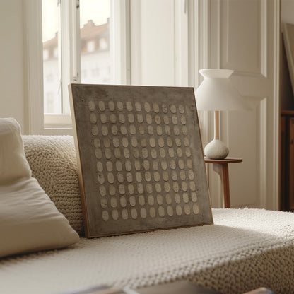 Geometric Canvas Art - Minimalist Wall Decor | Earth Tone Artwork, Framed or Unframed