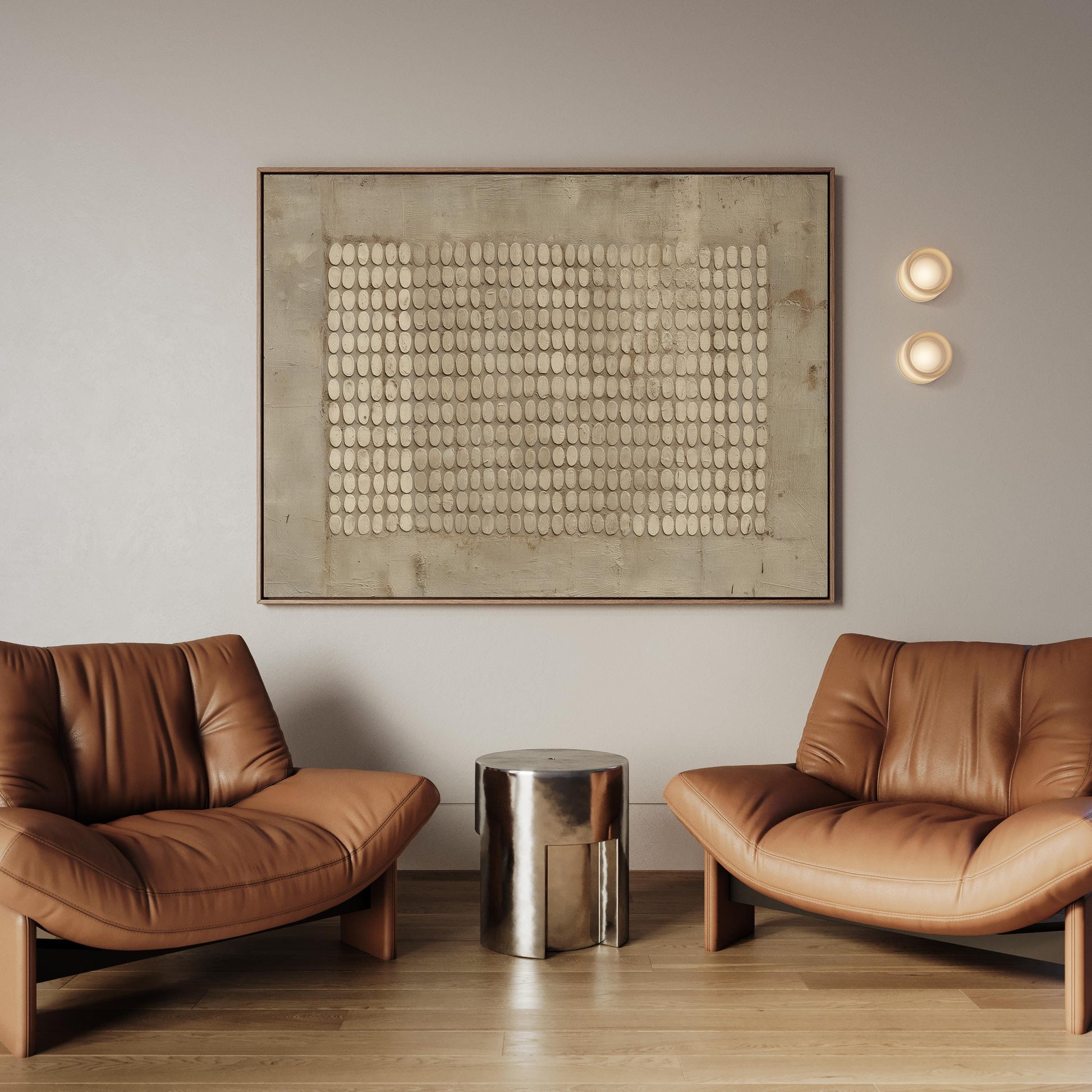 Textured Neutral Abstract Giclée Canvas Print Modern Minimal Wall Art for Living Room or Bedroom Decor